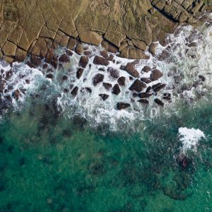 Beautiful drone shot of the Ocean